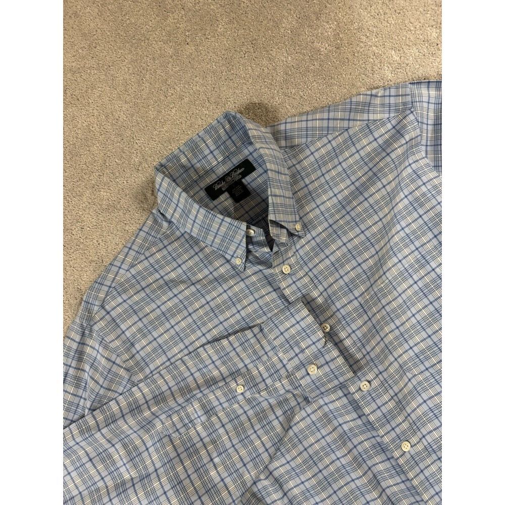 Brooks Brothers Country Club 100 Pima Cotton Blue Plaid Button Down Flawless‎